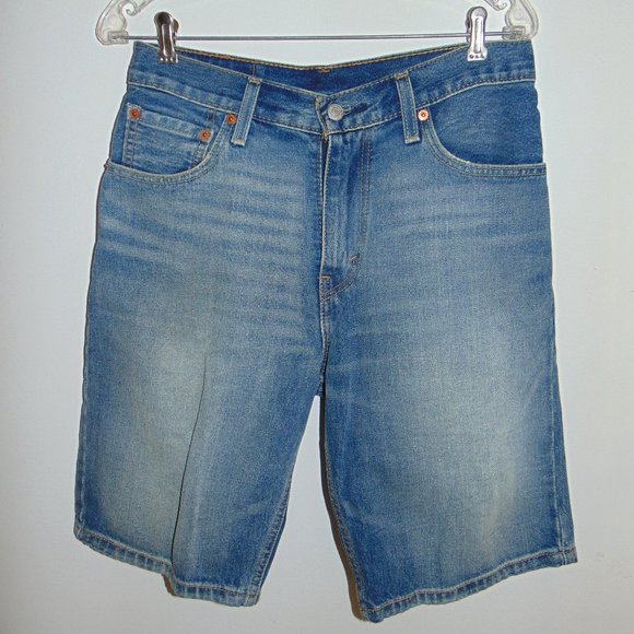 VTG Y2K Levi's 569 Womens High Waist Blue Denim Jeans Mom Shorts Size 29 - Picture 2 of 7